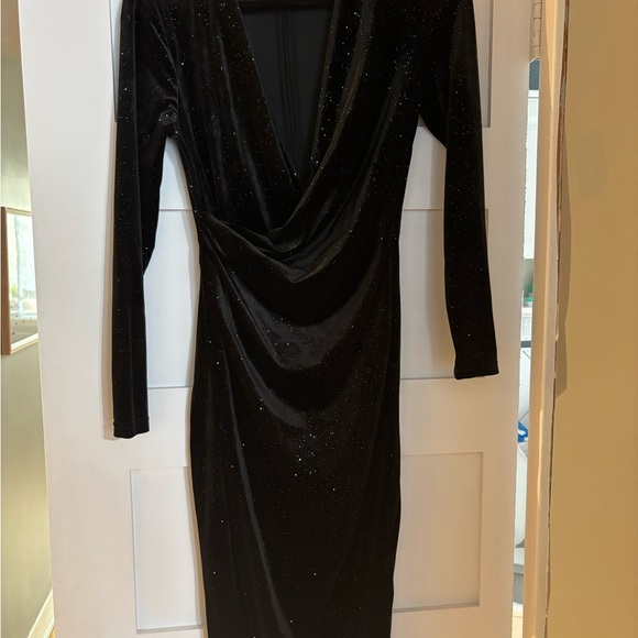 Black Glitter Dress - Picture 3 of 4